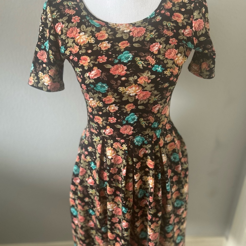 LulaRoe Floral Amelia Dress